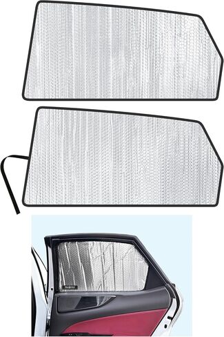 YelloPro Side Window Front Seat Sunshade (2pcs) Custom Fit for 2022 2023 2024 2025 Lexus NX SUV, Plug-in Hybrid, Hybrid, EV, Sun Protection UV Reflector Insulated Accessories [Made in USA] in Saudi Arabia