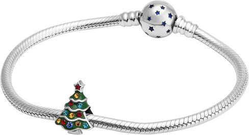Christmas Santa Claus Charms fit Pandora Bracelet 925 Sterling Silver Reindeer Christmas Tree Stocking Bead Charms for Women Xmas Gifts in Kuwait