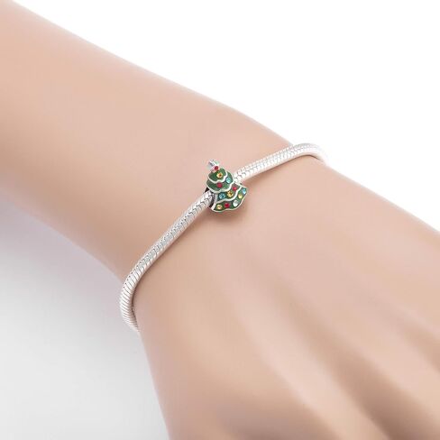 Christmas Santa Claus Charms fit Pandora Bracelet 925 Sterling Silver Reindeer Christmas Tree Stocking Bead Charms for Women Xmas Gifts in Kuwait