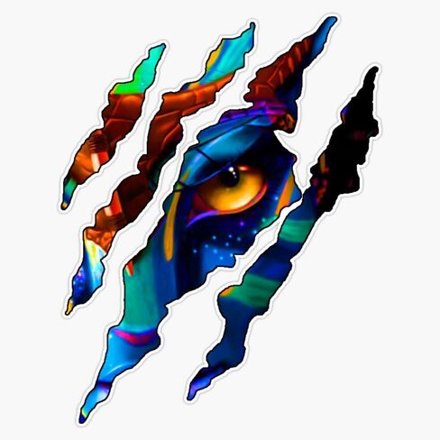 MAGNET World Of Pandora - Avatar - Neytiri And Claw Scratches Magnetic Vinyl Sticker Decal Magnet 5" in Saudi Arabia