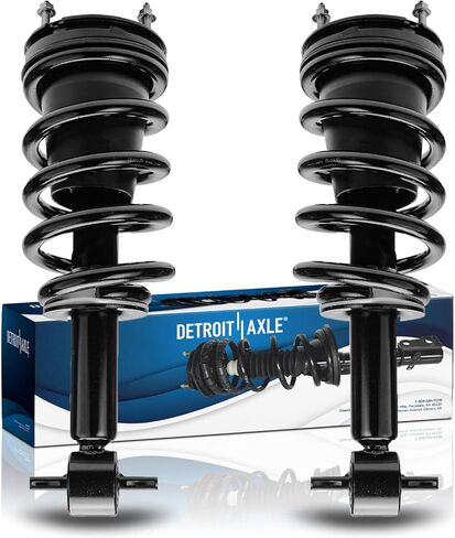 Detroit Axle - 2 Front Struts for 2007-2013 Chevy GMC Silverado Sierra 1500 [Exc. Electronic Suspension] Complete Struts w/Coil Spring 2008 2009 2010 2011 2012 Replacement Ready Strut Shocks in Saudi Arabia
