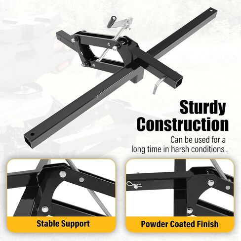 ECOTRIC 50" Manual Implement Lift, 1-Point and 2-Inch Receiver, Adjustable Height, UTV ATV Rake Scrape Blade Plow Disc Universal Tow Behind Attachments Steel Powder Coated in Saudi Arabia