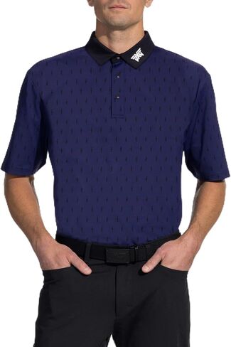 PXG Men's Comfort Fit Cactus Print Polo - Dry Fit Golf Shirt for Men in Saudi Arabia