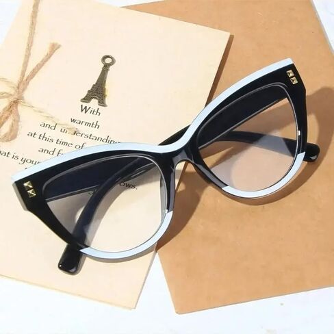 KFPH Stylish Cat Eye Glasses Blue Light Glasses Non Prescription Frames for Women Computer Reading Glasses Anti Glare & UV in Saudi Arabia