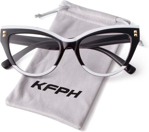 KFPH Stylish Cat Eye Glasses Blue Light Glasses Non Prescription Frames for Women Computer Reading Glasses Anti Glare & UV in Saudi Arabia