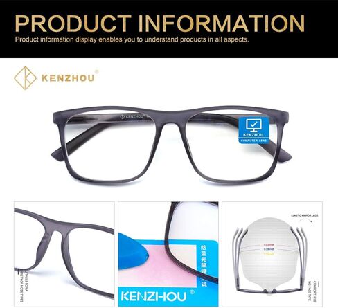 نظارات K KENZHOU الزرقاء لحجب الضوء للنساء والرجال، نظارات ألعاب الكمبيوتر، عبوة من قطعتين مضادة للوهج وإجهاد العين in Kuwait
