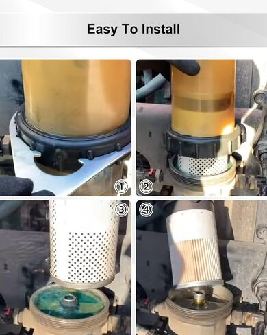 فلتر فاصل للمياه عن الوقود مناسب لفولفو D11 D13 D13TC Mack MP7 MP8، استبدال FS20313 24009059 24009058، 3 قطعة in Kuwait