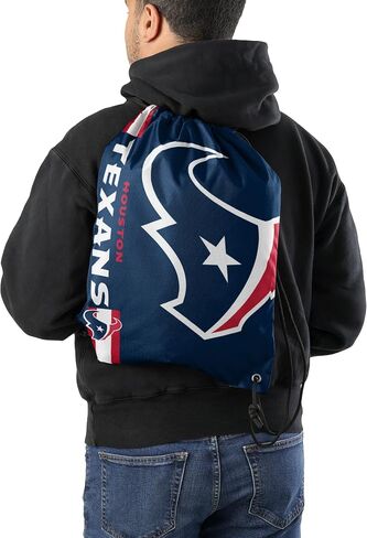 FOCO Houston Texans NFL Alternate Color Big Logo Drawstring Backpack - Reds in Saudi Arabia