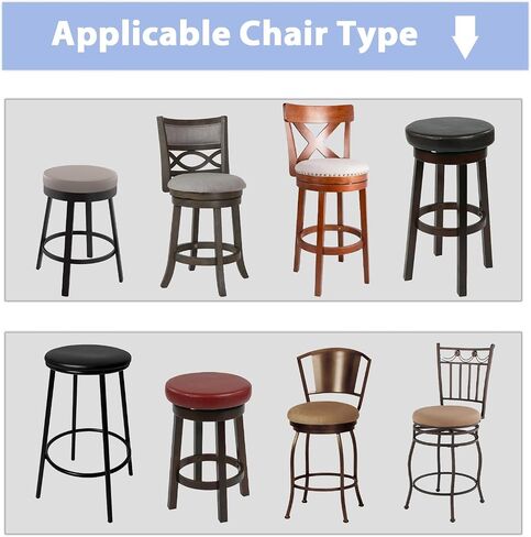 Lusofie Bar Stool Covers Round, Elastic Bar Stool Seat Covers, Washable Chair Seat Cover, Round Chair Cover for Restaurants, Bars, Hotels, Home, 11-15 Inch(Black) in Saudi Arabia