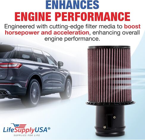 LifeSupplyUSA Replacement Washable/Reusable E-0669 Engine Air Filter Compatible with 2009-2015 Audi R8 and Lamborghini Gallardo LP550-2, LP560-4, & LP570-4 (2-Pack) in Saudi Arabia