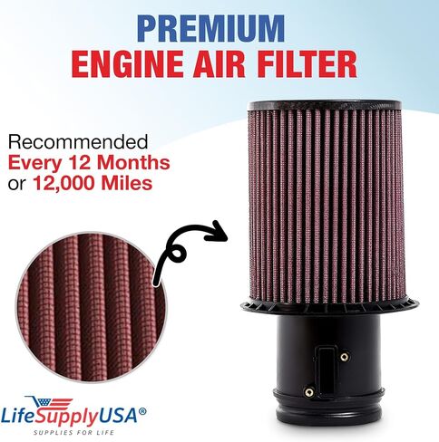 LifeSupplyUSA Replacement Washable/Reusable E-0669 Engine Air Filter Compatible with 2009-2015 Audi R8 and Lamborghini Gallardo LP550-2, LP560-4, & LP570-4 (2-Pack) in Saudi Arabia