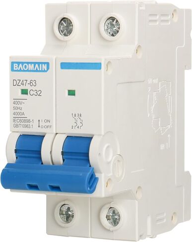 Baomain قاطع الدائرة المصغرة 2 القطب DZ47-63 C16 AC 230V 16Amp 400V DIN Rail Mounting MCB 2P (16 Amp) in Saudi Arabia