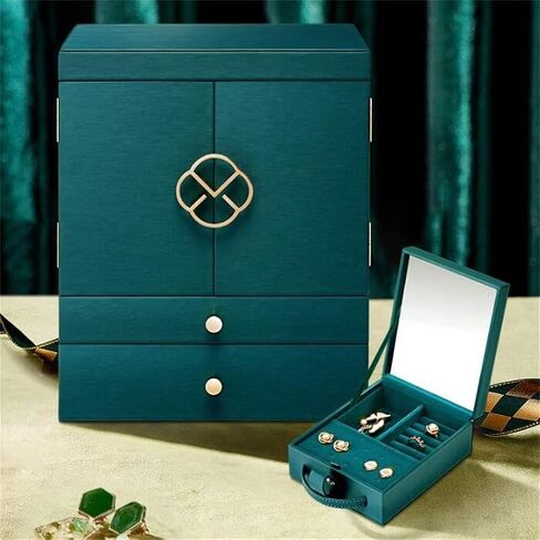 Chinese Palace Multi-Layer Jewelry Box Integrated Desktop Storage with Soft Flannel Interior Elegant Jewelry Organizer in Kuwait