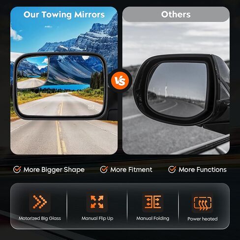 Youxmoto Towing Mirrors Fits 02-08 for Dodge Ram 1500, 03-09 for Dodge Ram 2500/3500 Pickup Truck 2002 2003 2004 2005 2006 2007 2008 2009 in Saudi Arabia