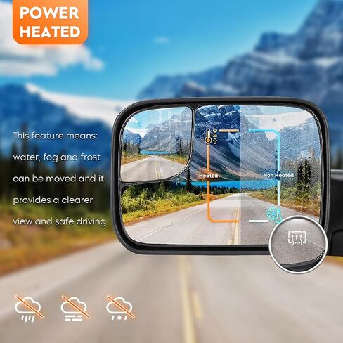 Youxmoto Towing Mirrors Fits 02-08 for Dodge Ram 1500, 03-09 for Dodge Ram 2500/3500 Pickup Truck 2002 2003 2004 2005 2006 2007 2008 2009 in Saudi Arabia