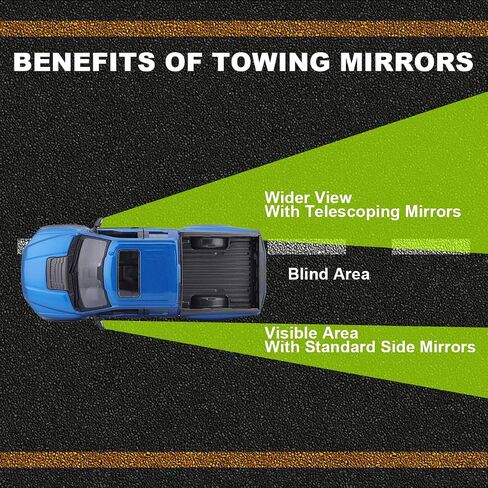 Spec-D Tuning Power Heated Tow Mirrors+Smoke LED Signal+Puddle 22Pin & 8Pin Compatible with 2015-2020 Ford F150 Left + Right Pair in Saudi Arabia