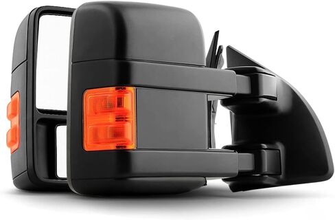 ACANII - مرايا سحب مقطورة يدوية غير حرارية، إشارة LED يسار + يمين لسيارة Ford F250 ~ F550 SuperDuty 2008-2016 in Saudi Arabia