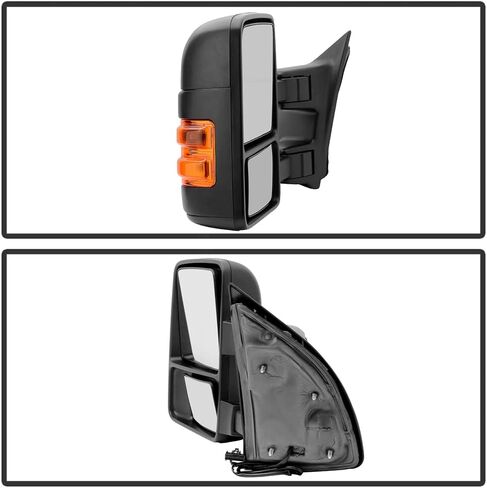 ACANII - مرايا سحب مقطورة يدوية غير حرارية، إشارة LED يسار + يمين لسيارة Ford F250 ~ F550 SuperDuty 2008-2016 in Saudi Arabia