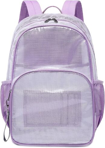 mygreen Clear Backpack with Bottom Compartment for Lunch Box or Shoes, 2-in-1 Design for School, Sports, Work, Stadium, Security, Travel, College Dark Blue in Saudi Arabia