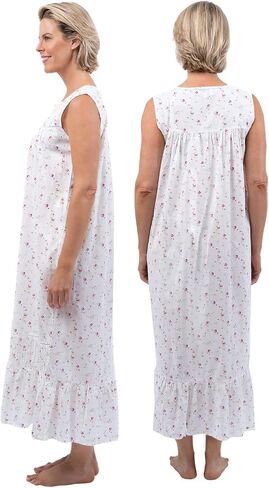 فساتين نوم بدون أكمام من القطن 100% من The 1 for U Naomi للنساء - مقاس XS - 3X in Saudi Arabia