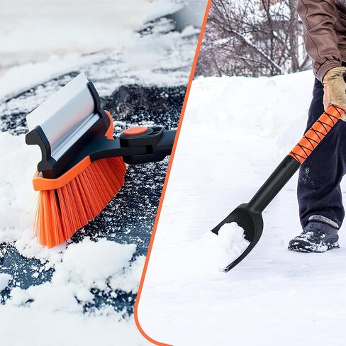 43.3" Snow Brush and Ice Scrapers for Car Windshield Extendable Detachable Snow Removal Tool for Trucks SUVS with Ergonomic Foam Grip in Saudi Arabia