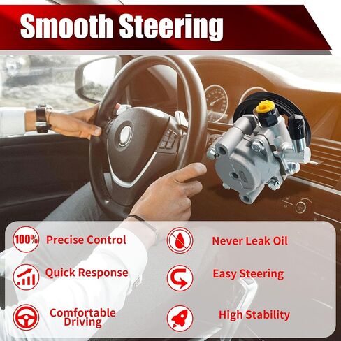 مضخة توجيه كهربائية 4431052020 مع بكرة متوافقة مع Toyota Echo 2000-2005 Scion xA 2004-2006 xB 2004-2006 1.5L L4 يستبدل 21-5242 4431052050 4431052090 in Kuwait