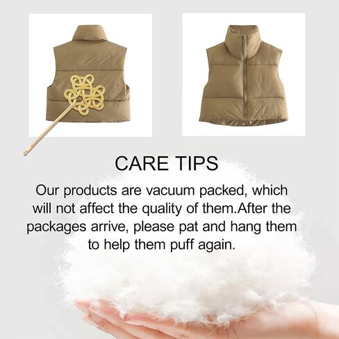 American Trends Womens Cropped Puffer Vests Sleeveless Puffy Vests Zip Up Stand Collar Puffer Vest Outfits in Saudi Arabia
