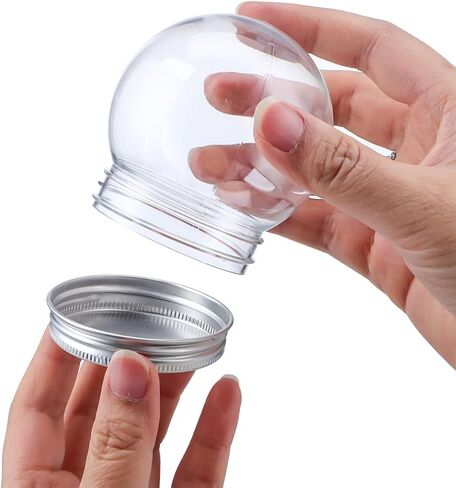 Homoyoyo 40 قطعة سنو غلوب برطمان 2.75 × 2.36 × 2.36 بوصة DIY للحفلات المفضلة قبة شفافة على شكل أرض ثلجية للحيوانات الأليفة قبة عيد الميلاد للأولاد والبنات غطاء برغي صغير للحرف المائية ديكور المنزل 150 مل كأس بلاستيكي فارغ in Kuwait