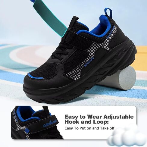 Boys Girls Kids Orthopedic Tennis Shoes: Wide Toe Box Comfortable Casual Arch Support Plantar Fasciitis Running Sneakers, Orthotic Athletic School Sport Walking Shoes for Foot and Pain Relief in Saudi Arabia