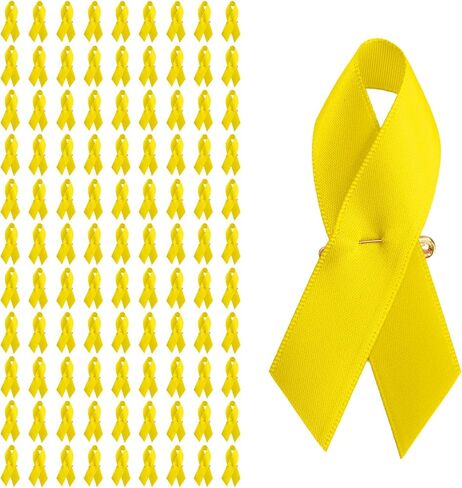 100 قطعة دبوس الشريط السرطان شريط التوعية دبابيس البوليستر الساتان دبابيس للحدث الخيري الناجي حملة تفضل الإمدادات in Kuwait