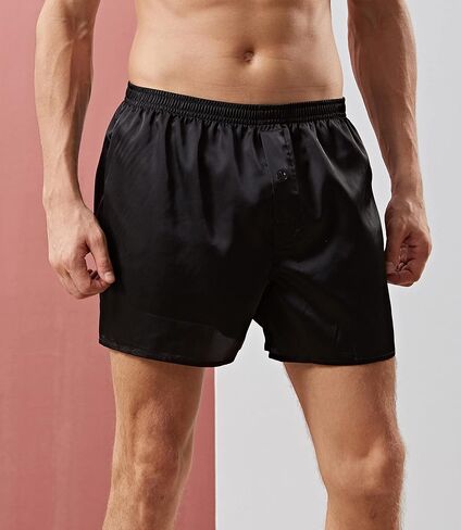 Mens Satin Boxer Shorts Silky Underwear Silk Sleep Pajama Bottoms Silk Boxers for Men in Saudi Arabia