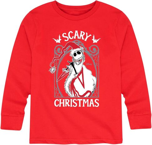 تي شيرت ديزني The Nightmare Before Christmas - Jack Scary Christmas - تي شيرت برسومات طويلة الأكمام للأطفال والشباب in Saudi Arabia