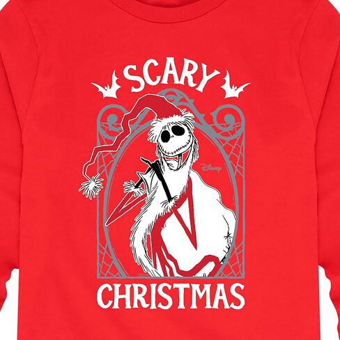 تي شيرت ديزني The Nightmare Before Christmas - Jack Scary Christmas - تي شيرت برسومات طويلة الأكمام للأطفال والشباب in Saudi Arabia