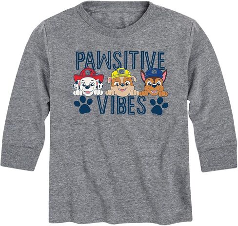 HYBRID APPAREL - Paw Patrol - Pawsitive Vibes - Toddler and Youth Long Sleeve Graphic T-Shirt in Saudi Arabia