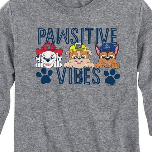 HYBRID APPAREL - Paw Patrol - Pawsitive Vibes - Toddler and Youth Long Sleeve Graphic T-Shirt in Saudi Arabia