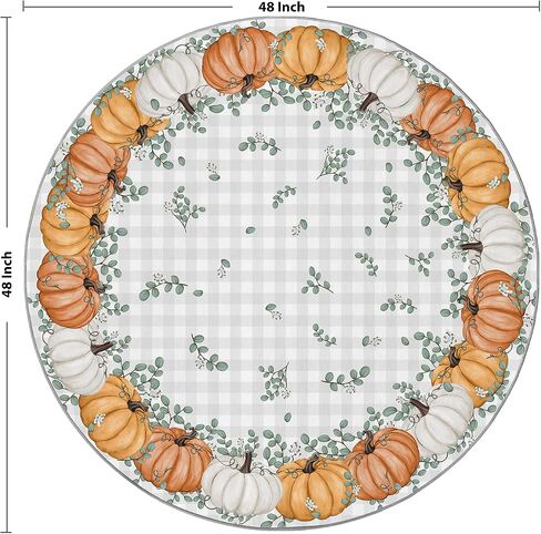 Artoid Mode Orange Pumpkins Eucalyptus Leaves Fall Area Rug, Autumn Thanksgiving Home Decor Low-Profile Washable Area Rugs for Entryway Bedroom Living Room Laundry Room Indoor 5x7 Feet in Saudi Arabia