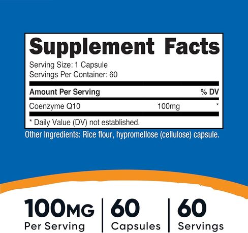 كبسولات Nutricost CoQ10 (60 حصة، 400 مجم لكل حصة) - امتصاص أفضل، خالية من الغلوتين، غير معدلة وراثيًا in Saudi Arabia