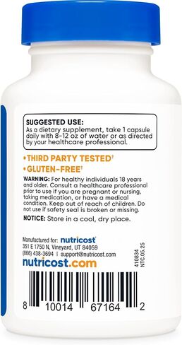 كبسولات Nutricost CoQ10 (60 حصة، 400 مجم لكل حصة) - امتصاص أفضل، خالية من الغلوتين، غير معدلة وراثيًا in Saudi Arabia