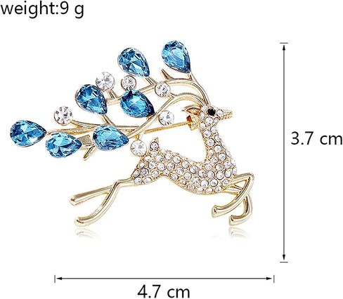 Christmas JOY Brooches Pin for Women, Santa Candy Cane Brooch Christmas Gift Jewelry Wreath Reindeer，Christmas Deer Butterfly Elk Crystal Pins in Kuwait