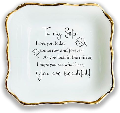 To My Sister In Law Gift Ring Dish, Jewelry Dish, Thank You Gift, Bridesmaids Gift, Sister Gifts, Bestie Gift, Friend Gifts, Friendship Gifts, Sister In Law Gift, Wedding Day Gift, Maid of Honor Gift in Kuwait