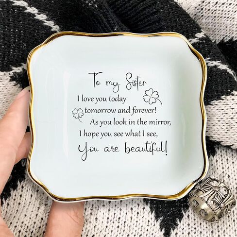 To My Sister In Law Gift Ring Dish, Jewelry Dish, Thank You Gift, Bridesmaids Gift, Sister Gifts, Bestie Gift, Friend Gifts, Friendship Gifts, Sister In Law Gift, Wedding Day Gift, Maid of Honor Gift in Kuwait