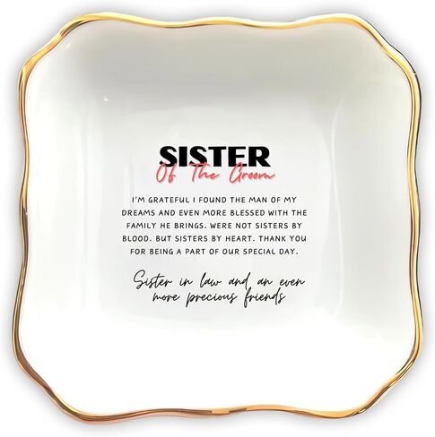 To My Sister In Law Gift Ring Dish, Jewelry Dish, Thank You Gift, Bridesmaids Gift, Sister Gifts, Bestie Gift, Friend Gifts, Friendship Gifts, Sister In Law Gift, Wedding Day Gift, Maid of Honor Gift in Kuwait