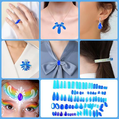 (4 Pack) Resin Earring Molds, Resin Jewelry Molds Variety Shape Flower Leaf Earring Silicone Pendant Molds for Women Girls Epoxy Resin Earrings in Kuwait