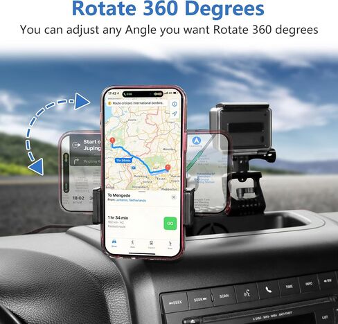 حامل تثبيت للهاتف Dash لـ 2012-2018 Jeep Wrangler JK JKU غير محدود منزلق للسكك الحديدية وملحقات داخلية متوافقة مع كاميرا GoPro Action والهاتف الخلوي in Kuwait