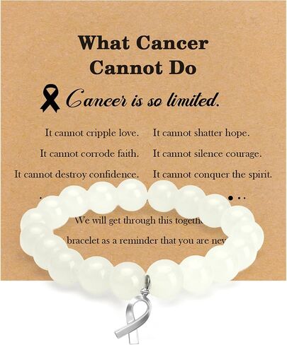 Natural Stone Healing Bracelets for Women Men Inspirational Gifts for Women Cancer Gifts for Public Social Public Event Support Fundraising in Saudi Arabia