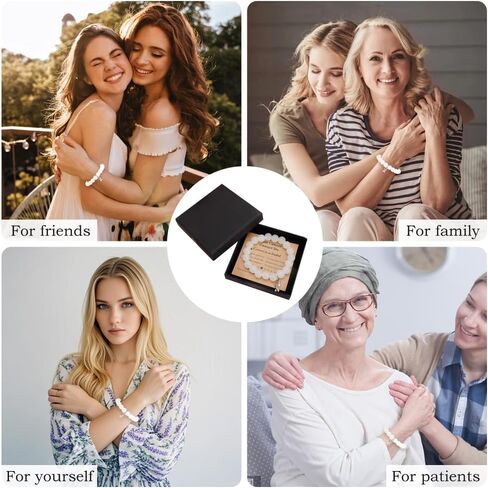 Natural Stone Healing Bracelets for Women Men Inspirational Gifts for Women Cancer Gifts for Public Social Public Event Support Fundraising in Saudi Arabia