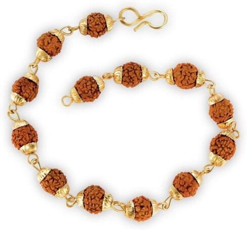 Unisex Authentic Rudraksha Bracelet – 5 Mukhi Rudraksha Beads for Spiritual Healing, Meditation & Protection – Adjustable Elastic Fit – The Berg Peak in Saudi Arabia