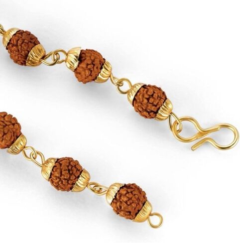 Unisex Authentic Rudraksha Bracelet – 5 Mukhi Rudraksha Beads for Spiritual Healing, Meditation & Protection – Adjustable Elastic Fit – The Berg Peak in Saudi Arabia