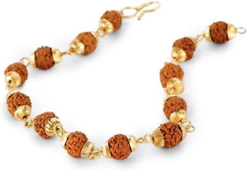 Unisex Authentic Rudraksha Bracelet – 5 Mukhi Rudraksha Beads for Spiritual Healing, Meditation & Protection – Adjustable Elastic Fit – The Berg Peak in Saudi Arabia