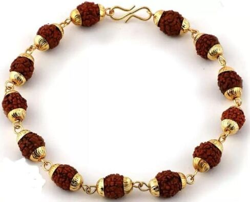 Unisex Authentic Rudraksha Bracelet – 5 Mukhi Rudraksha Beads for Spiritual Healing, Meditation & Protection – Adjustable Elastic Fit – The Berg Peak in Saudi Arabia